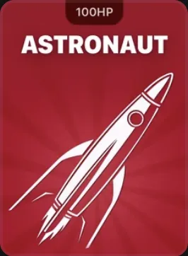 Cohete blanco despegando sobre fondo rojo, miniatura de Astronaut