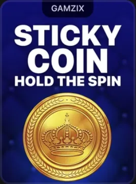 Moneda de oro con corona sobre fondo azul oscuro, miniatura de Sticky Coin: Hold The Spin